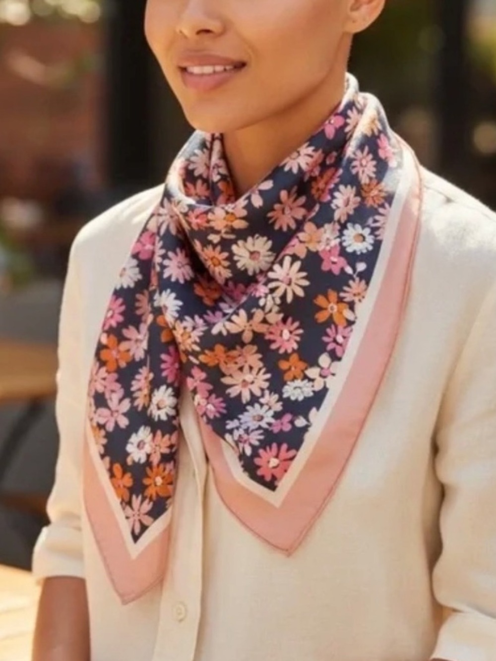 BNWT Kate Spade New York Floral Medley Silk Square Scarf